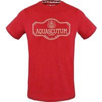 Aquascutum - T-Shirt für Herren, Logo (Rot)