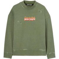 Sweatshirt aus Baumwolle mit Distressed-Logo