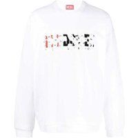 Weißes Sweatshirt mit Grafikdruck und Rundhalsausschnitt