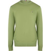 Klassischer Baumwollpullover mit Rundhalsausschnitt