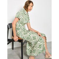 Midi-Hemdkleid mit geometrischem Print