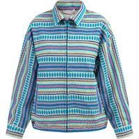IZIA Oversize Bomberjacke Damen Mehrfarbig Blau