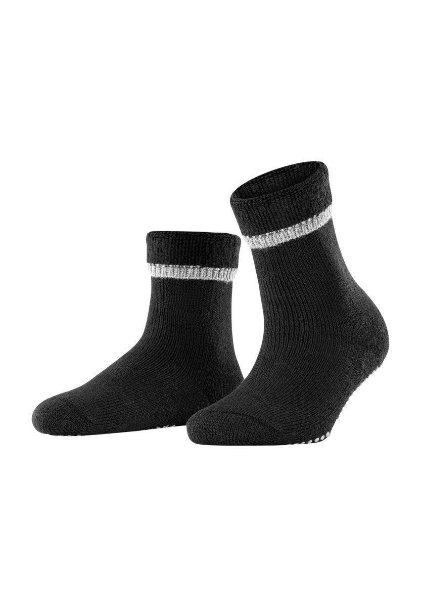 Kuschelige schwarze Merinomischung Haussocken