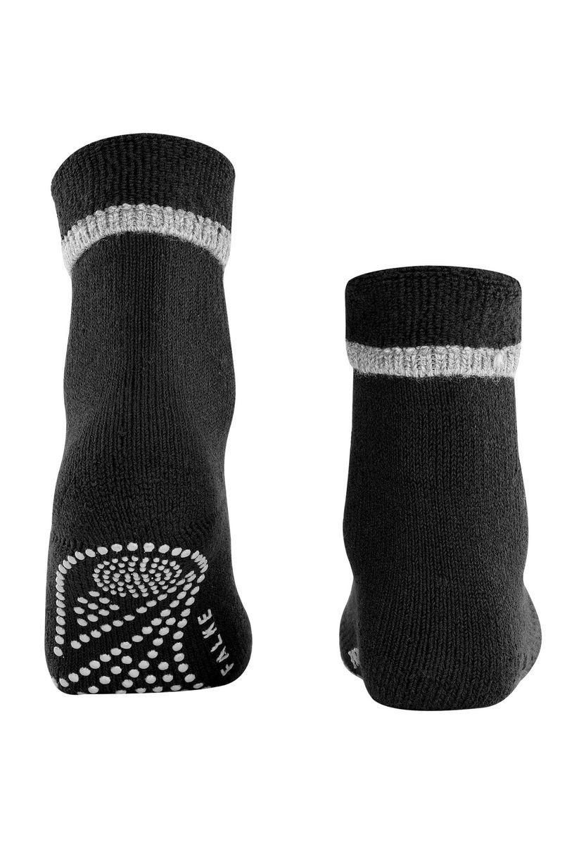 Kuschelige schwarze Merinomischung Haussocken