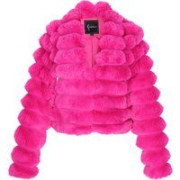 Fuchsia Kunstfell Kurzjacke