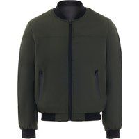 Olivgrüne Bomberjacke mit Reißverschluss