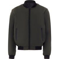 Olivgrüne Bomberjacke mit Reißverschluss