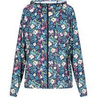 Leichte Kapuzenjacke mit Blumendruck