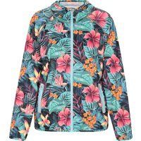 Leichte Jacke mit Kapuze und Blumenmuster