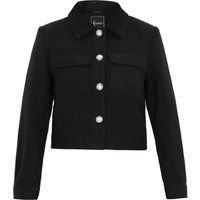 Elegante Jacke aus Kunstfell mit Kragen