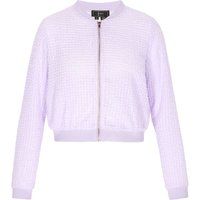 Strukturierte, gewebte Cropped Bomberjacke