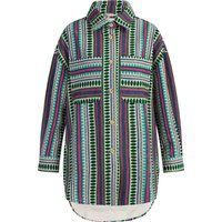 IZIA Hemdjacke Damen Mehrfarbig Türkis