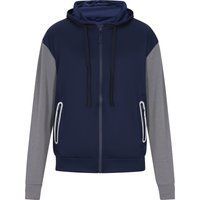 Herren Colorblock Kapuzenpullover mit Reißverschluss