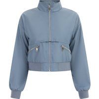 Kurze Windjacke mit Reißverschlussdetails