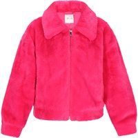 Jacke aus kurzem Kunstfell in Pink