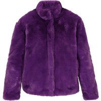 Kurze Jacke aus Kunstfell mit Kragen