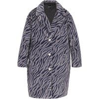 Mantel aus Kunstpelz mit Zebra-Print