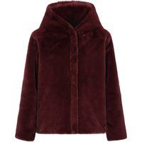 Jacke aus Kunstpelz mit Kapuze