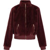 Jacke aus Kunstpelz mit Kapuze