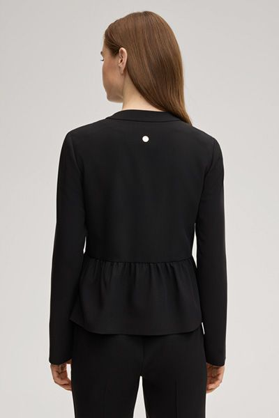 Blazer Jadora in Schwarz Peplum Jacke mit goldenen Knöpfen