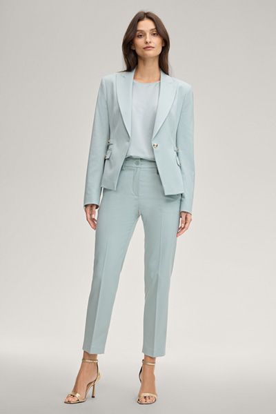 Blazer Jacoba hellblau taillierte Passform Stretch Viskosemischung