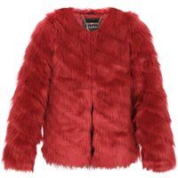 Boxy Jacke aus Kunstpelz