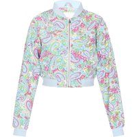 Kurzgeschnittene Bomberjacke mit Paisley-Print