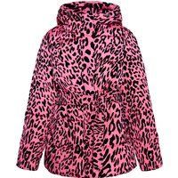 Faina Steppjacke mit Leo-Print Damen Rosa Löwe
