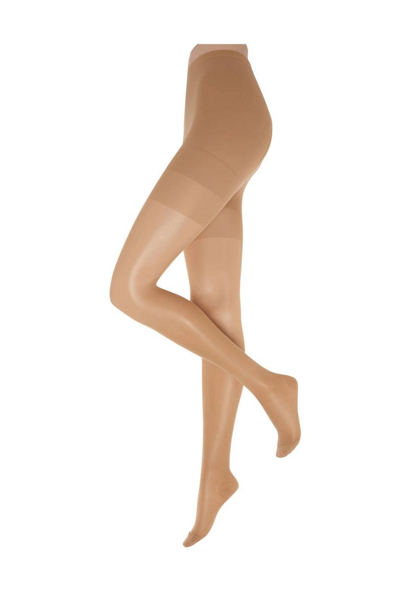 Beige, transparente Stützstrumpfhose, 40 Denier