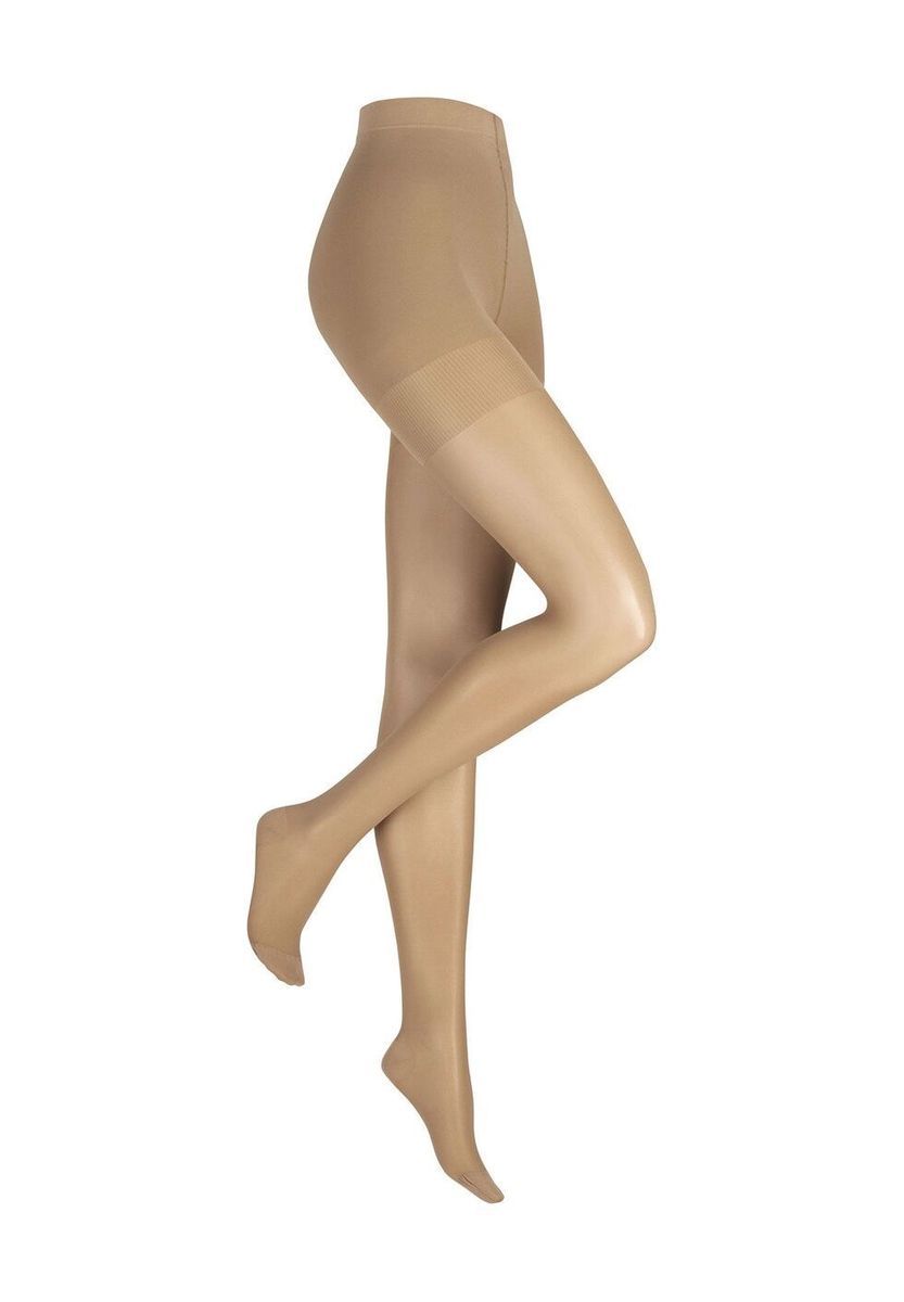 Beige, transparente Stützstrumpfhose, 40 Denier