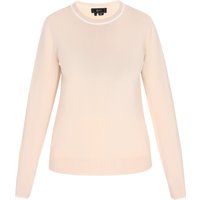 Kurzarm Strickoberteil mit Zierstreifen