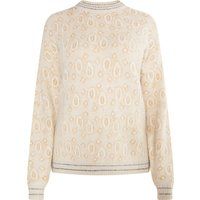 usha Strickpullover Damen Beige Mehrfarbig