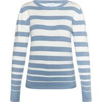 Gestreifter Langarm-Strickpullover