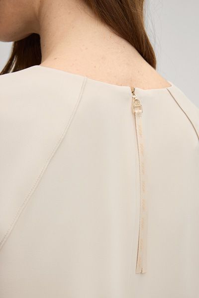 Joop! Baika Creme Bluse mit Raglanärmeln und Reißverschluss