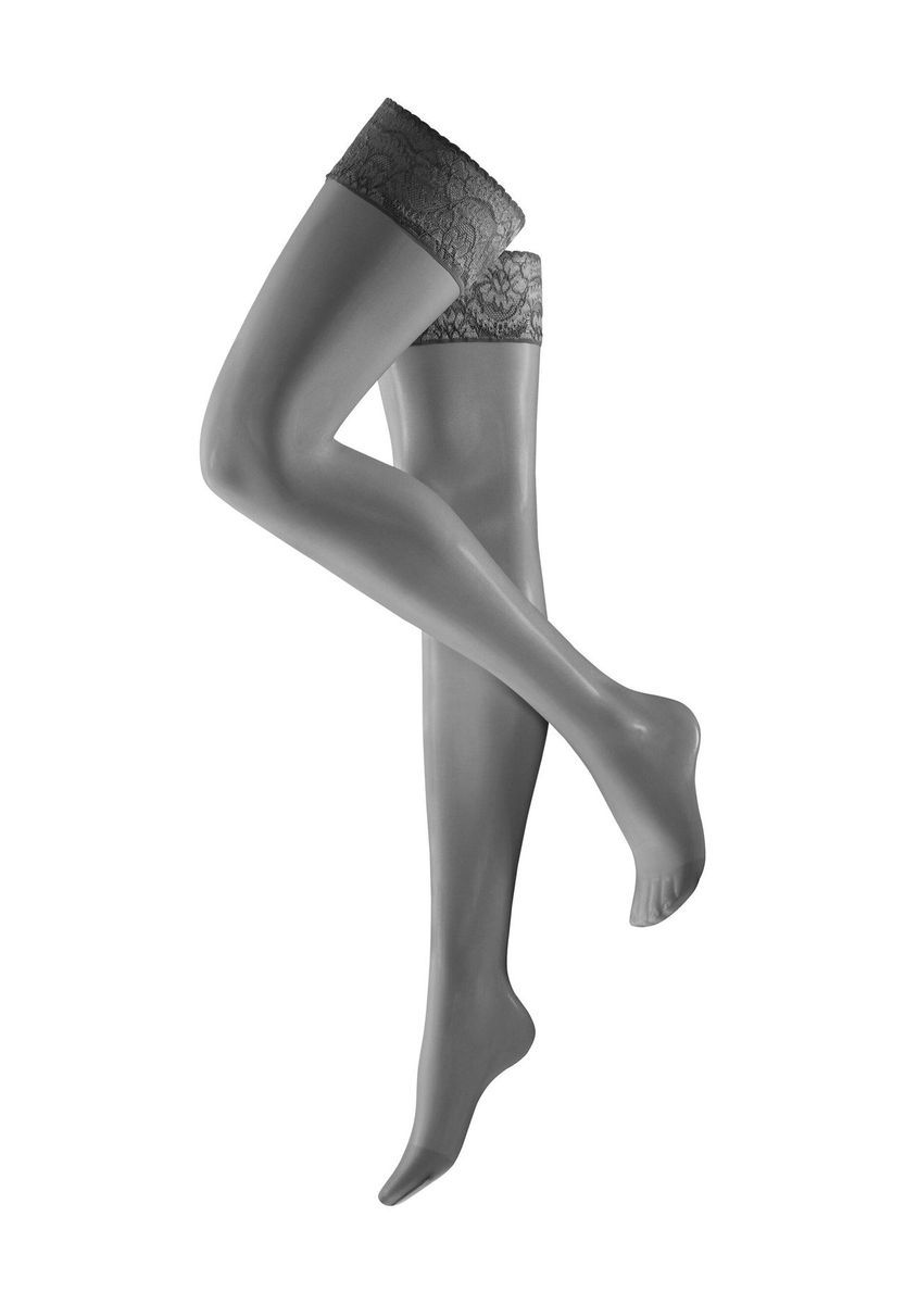 Elegante halterlose Strümpfe mit Spitze