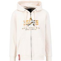 Bequemer Camouflage-Kapuzenpullover mit Reißverschluss