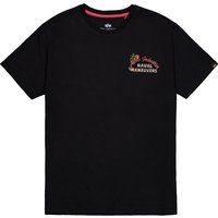Baumwoll T-Shirt mit Grafikprint, reguläre Passform