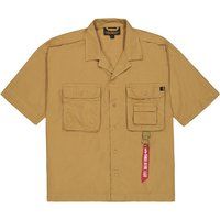 Olivgrünes Safarihemd mit Taschen
