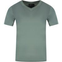 Emporio Armani - T-Shirt für Herren/Damen Unisex, V-Ausschnitt (Dunkelgrau)