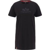 Langes Basic T-Shirt Kleid mit Logo