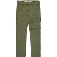 Olivgrüne Cargohose mit geradem Bein