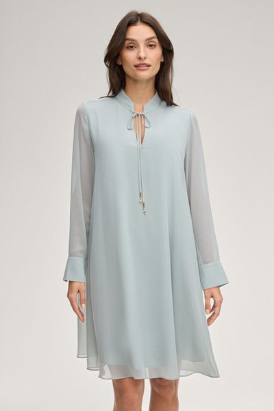 Chiffon-Minikleid Delilah mit Bindeband in Hellblau