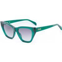 Cat-Eye Sonnenbrille aus grünem Acetat
