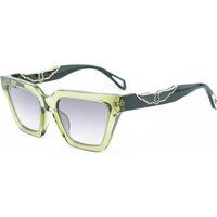 Eckige Pilotenbrille mit Flügelakzenten