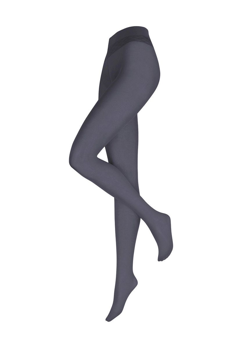 Mattblaue, blickdichte Strumpfhose