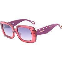 Markante, rechteckige Sonnenbrille mit Nieten