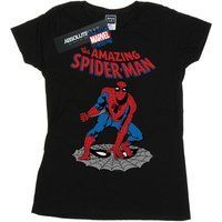 Spider-Man Comic Grafik T-Shirt für Damen