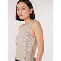 Ärmelloses Tanktop mit Pailletten