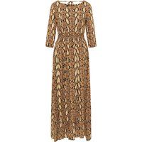 Maxikleid mit Schlangenmuster und Rückenausschnitt