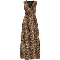 Ärmelloses Maxikleid mit Leopardenmuster